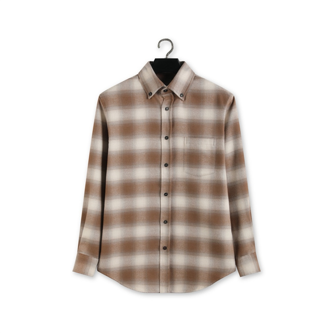 loro piana plaid flannel shirt